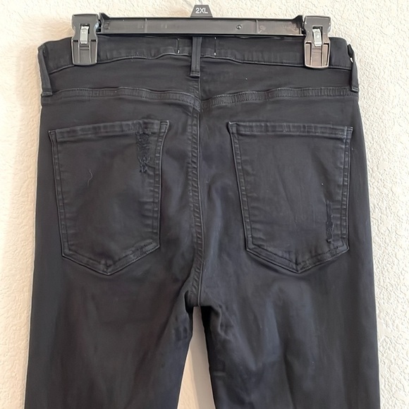 Agolde Women’s Sophie Jeans Size 30 Black Cotton Spandex Distressed Whimsigoth - Picture 8 of 17